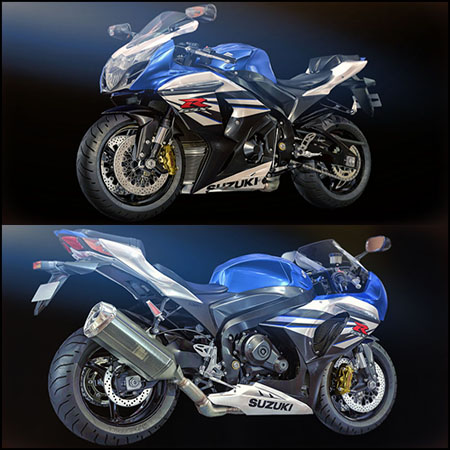 铃木Suzuki 550 GSX R1000摩托车素材之家精选3D模型