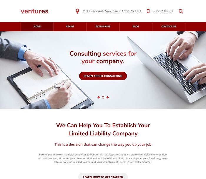 多色可调简洁的公司企业官方网站模板素材库精选插图(4)