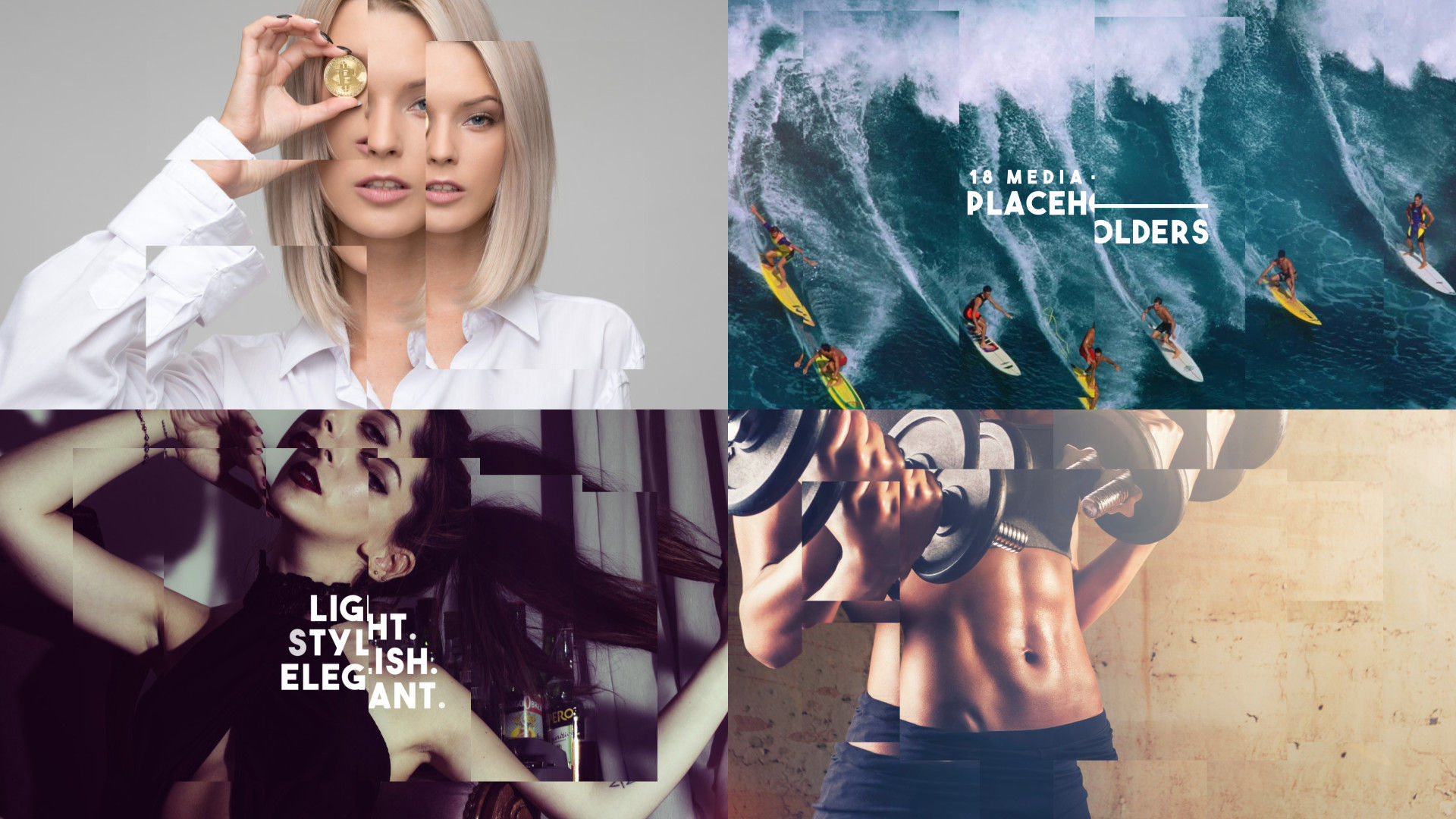 简单精美的文本照片动画素材库精选AE模板