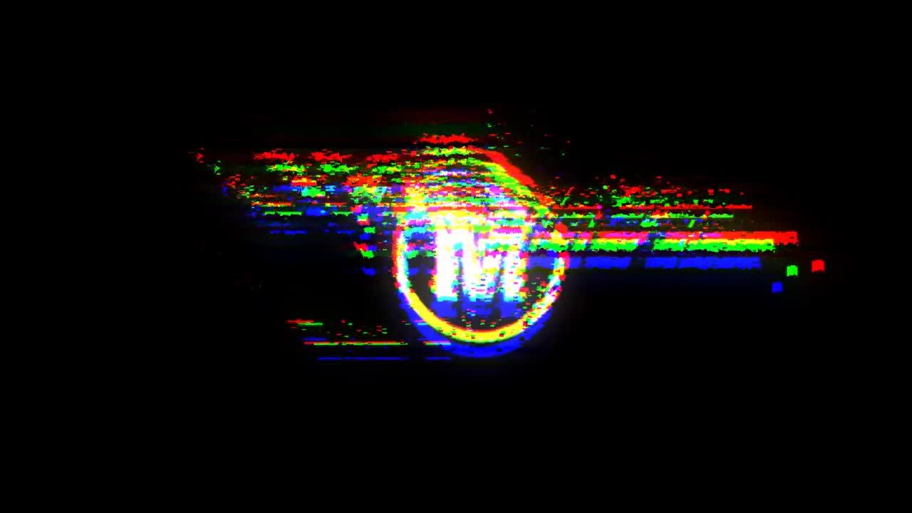 动态的故障效果徽标显示素材库精选AE模板