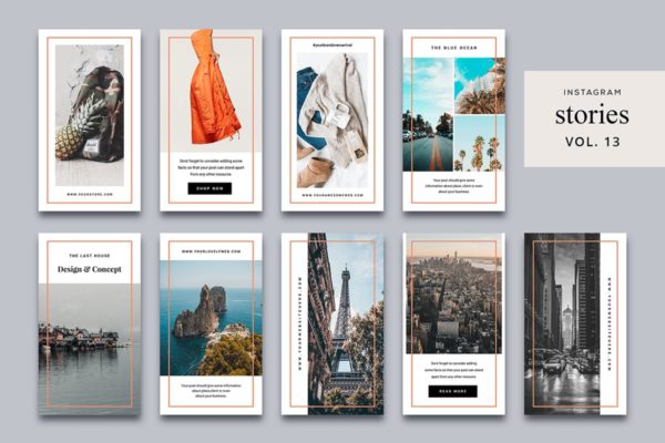 现代时尚Instagram故事贴图模板素材库精选Vol.13 Instagram Stories Vol. 13