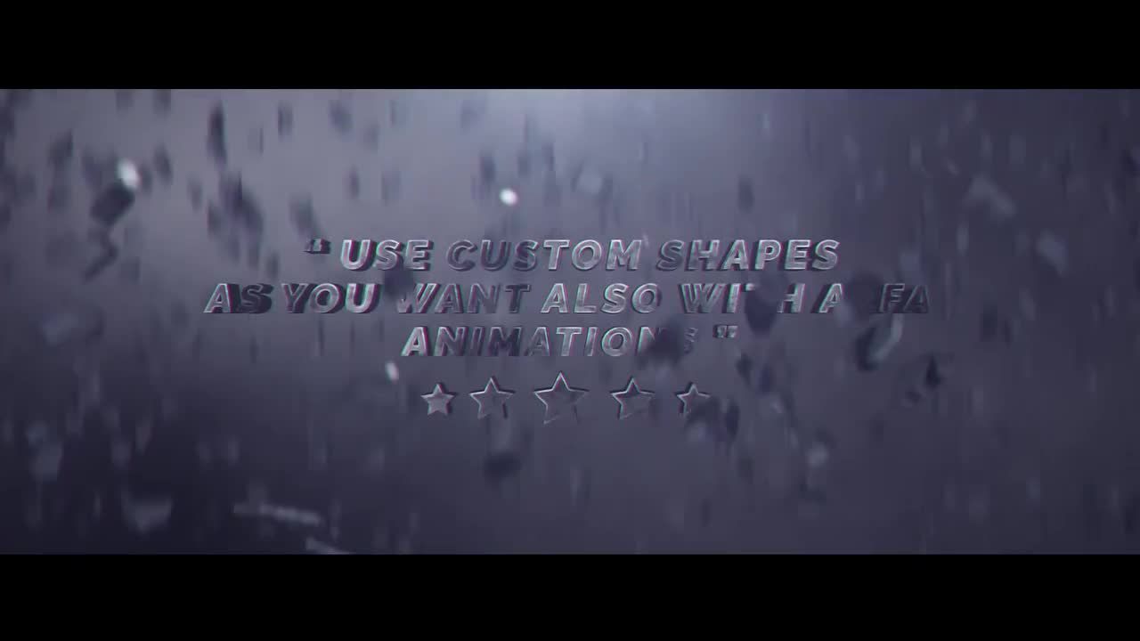 外观强烈的破碎分解标题素材库精选AE模板