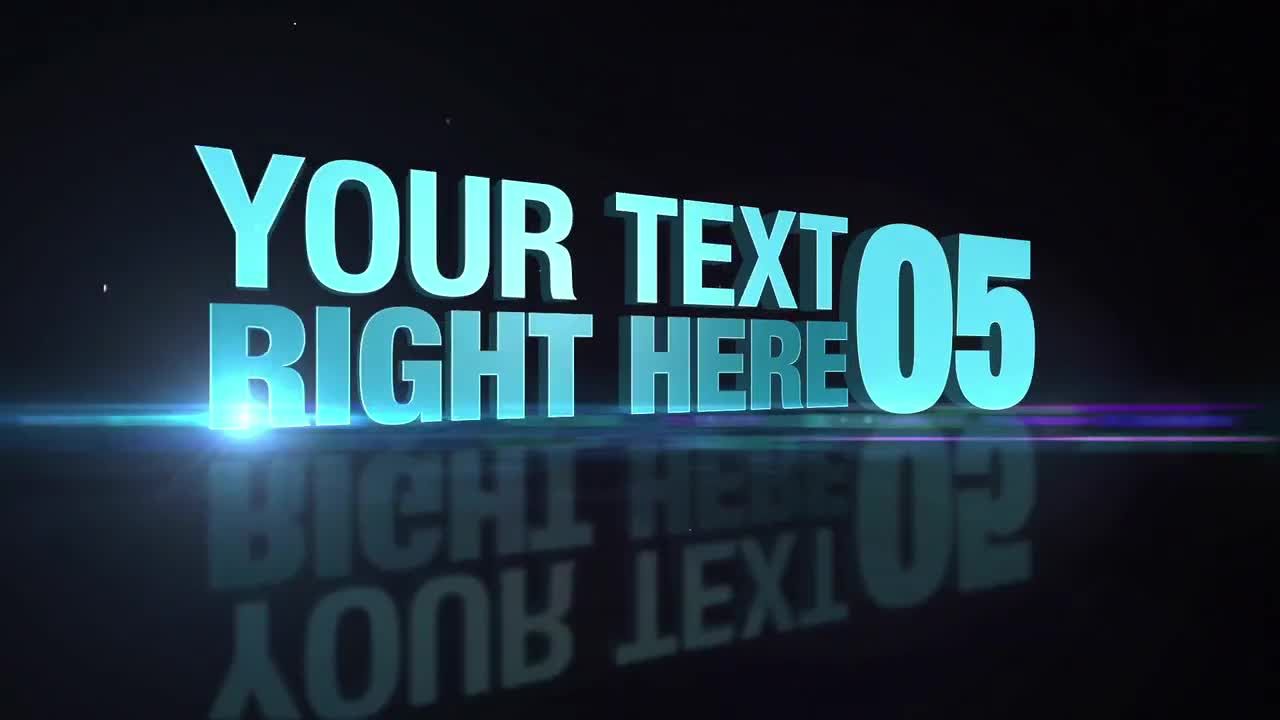 流畅的3D广告标题素材库精选AE模板