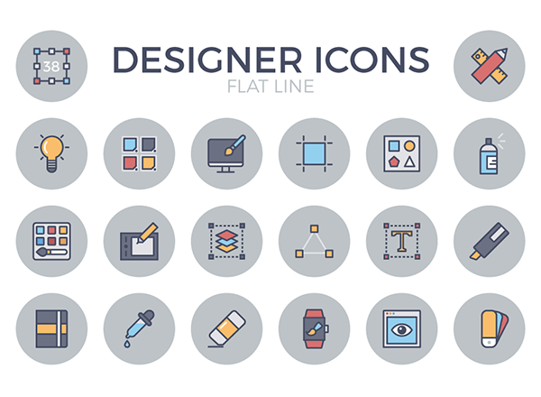 平面软件工具图示图标合集[SVG,PNG,EPS,AI]