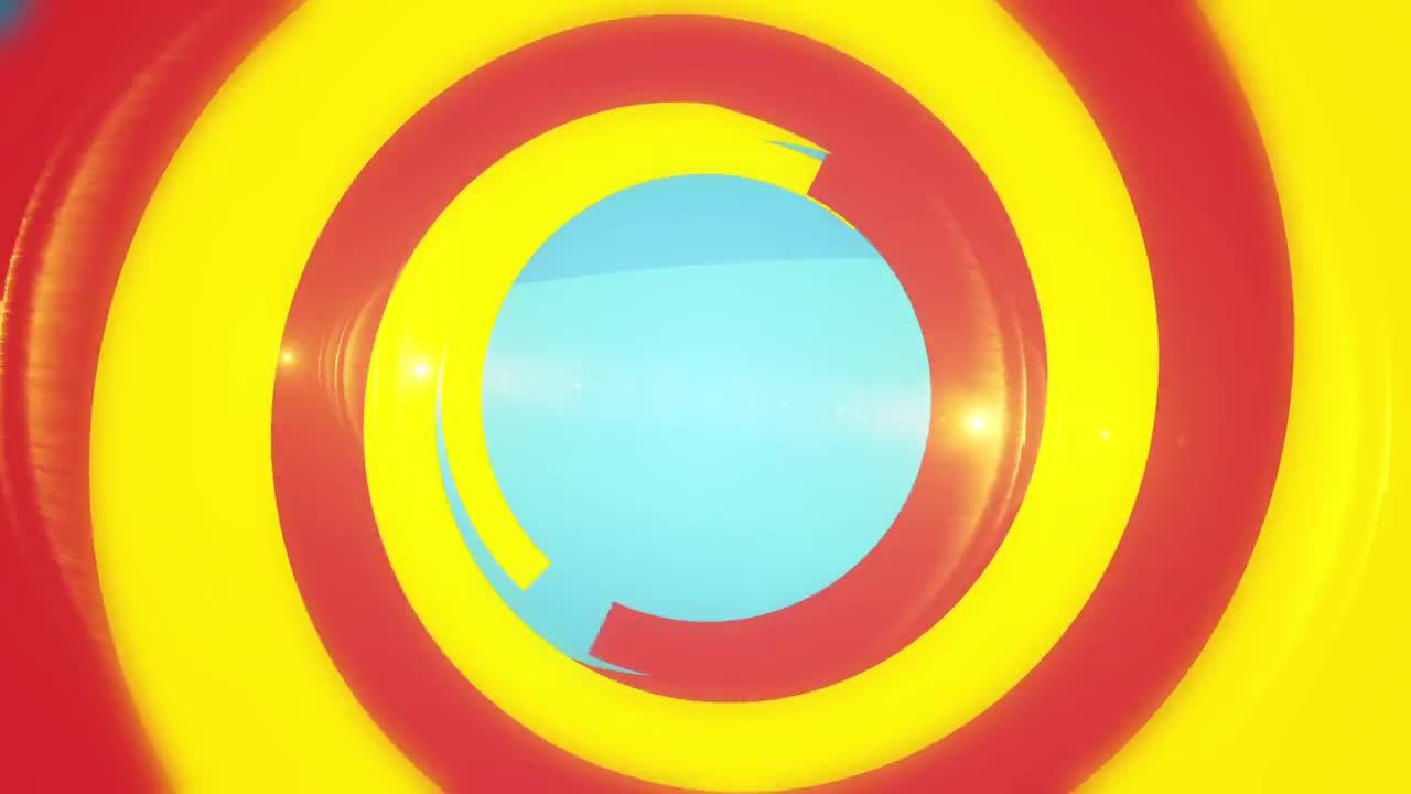 带有圆形元素的明亮多彩的徽标动画素材库精选AE模板