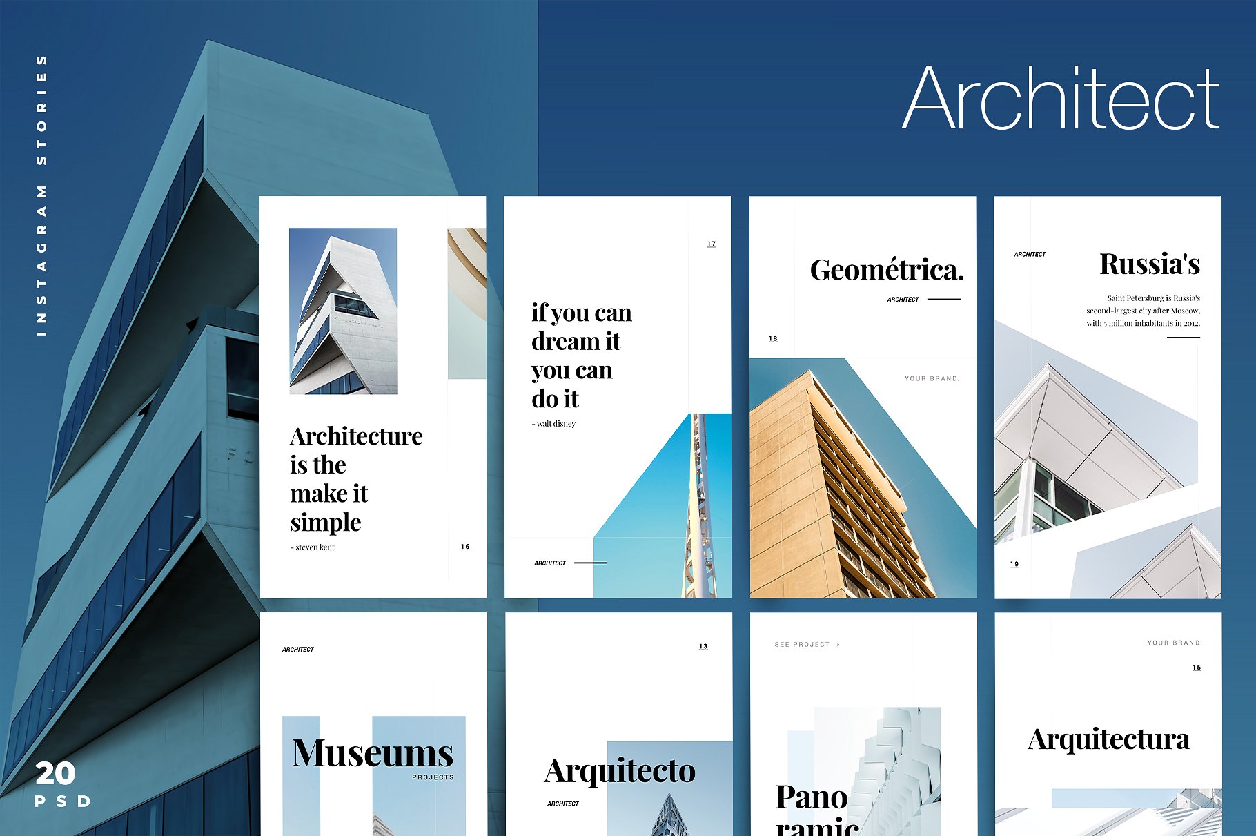 时尚高端的Instagram 社交媒体模板素材库精选合辑下载 Royal Instagram Bundle [psd]插图(1)