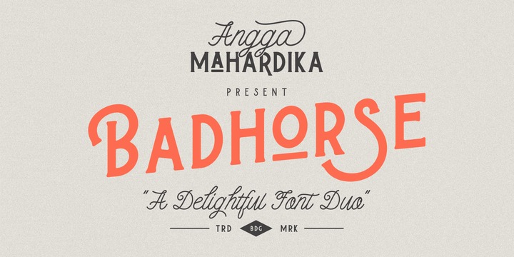 Badhorse Font素材之家精选英文字体