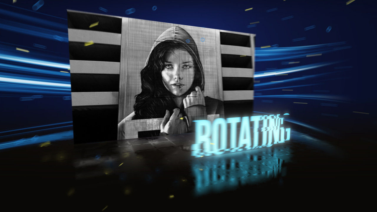 旋转幻灯片开启者幻灯片素材库精选AE模板