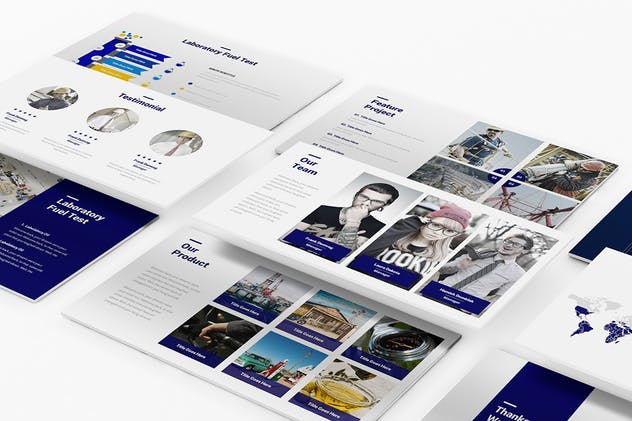 石油天然气企业/行业分析报告PPT模板素材 Oil and Gas Powerpoint Template插图(9)