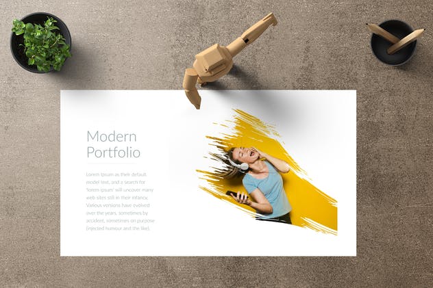 时尚杂志设计风格PPT幻灯片模板下载 MAGAZINE 2 Powerpoint template插图(4)