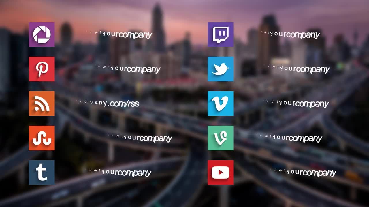 20个现代流行社交媒体标题文本字幕素材库精选AE模板