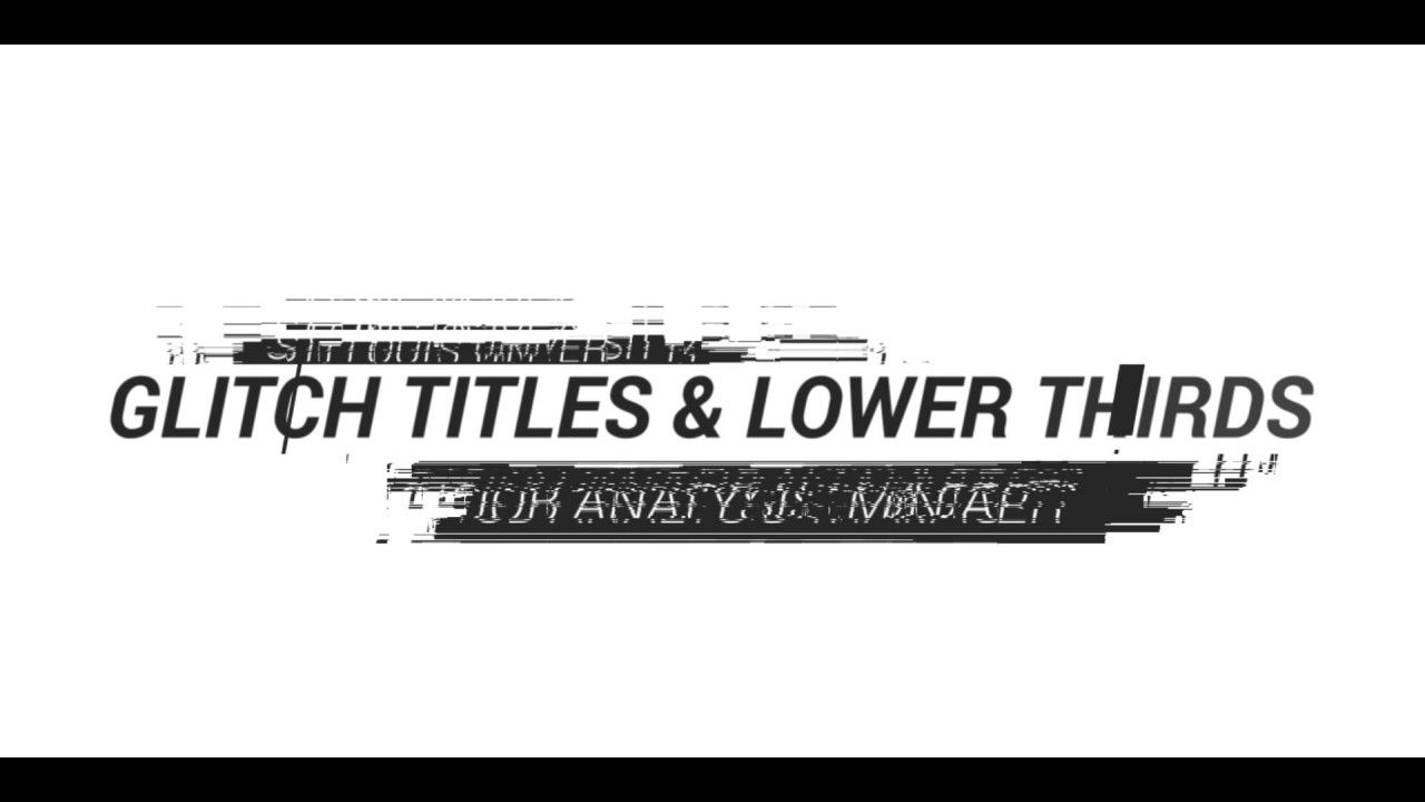 毛刺动画和降低三分之二标题素材库精选AE模板