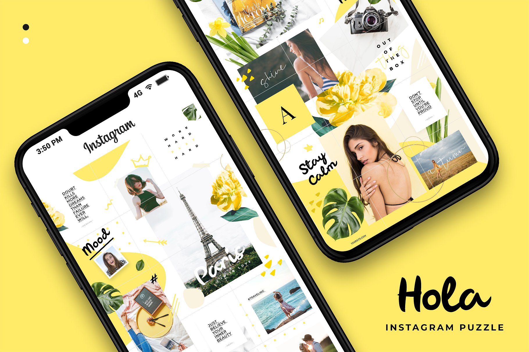 时尚极简的Instagram社交媒体模板素材库精选 Instagram Puzzle – Hola [psd]插图(1)