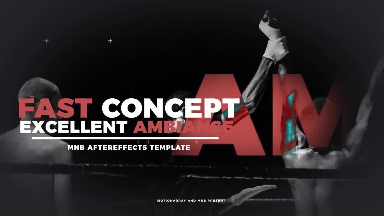 体育运动动感片头图文展示素材库精选AE模板