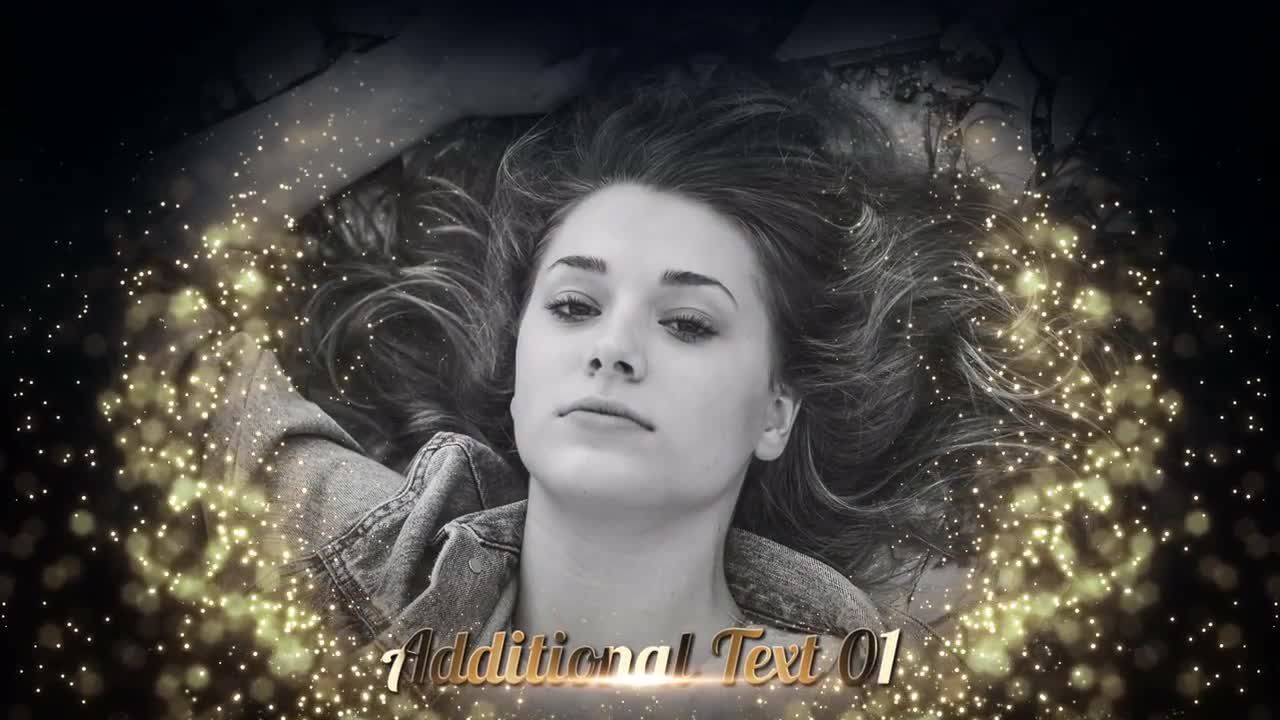 优雅的金色幻灯片动画素材库精选PR模板