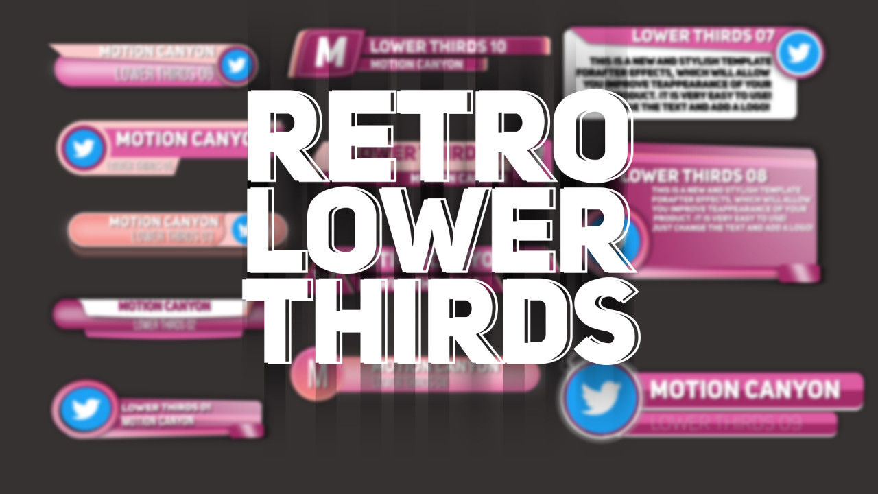 复古文字标题动画ae模板