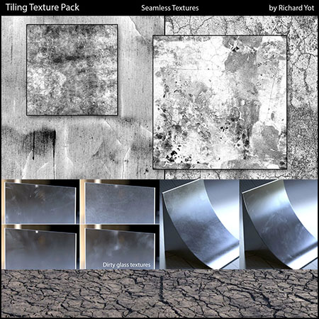 100+ 灰尘、污垢、污渍、裂纹等高品质3D无缝贴图包