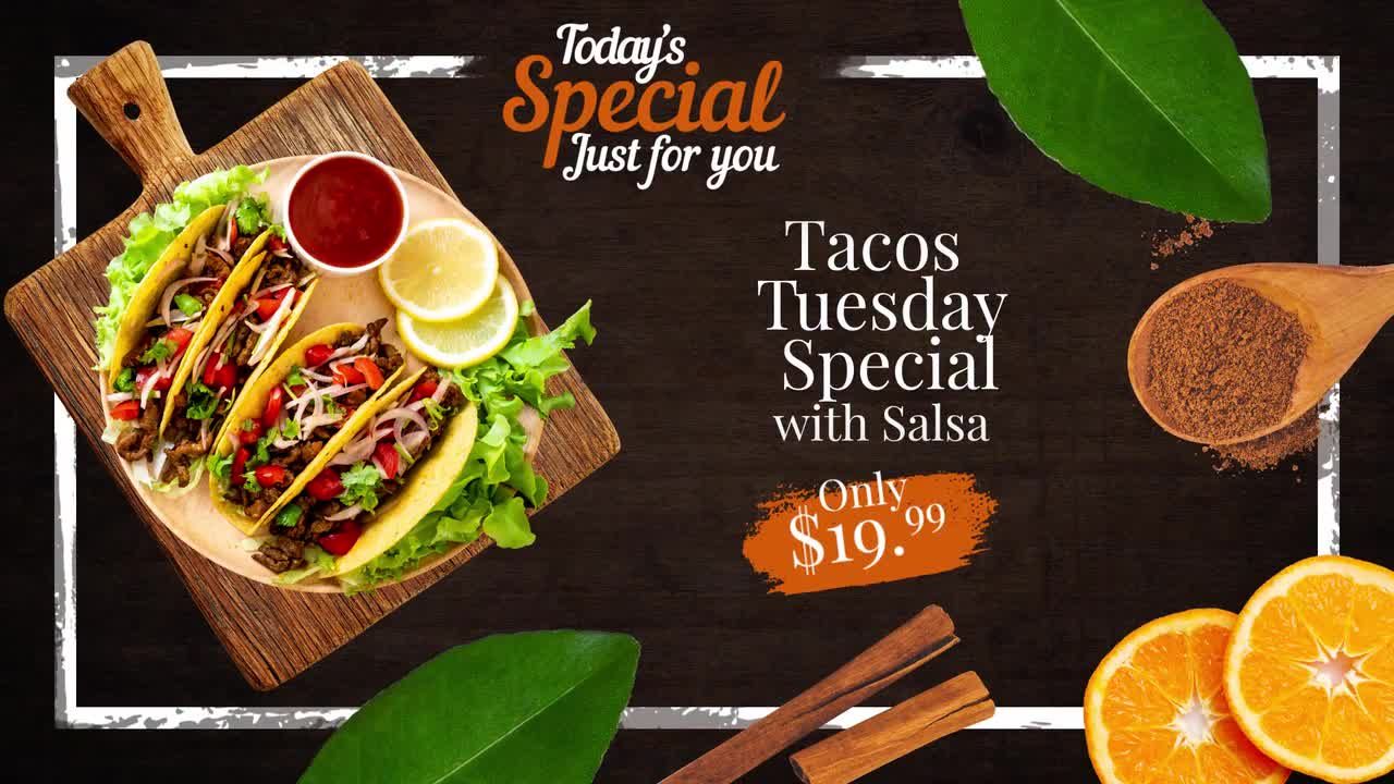 餐厅视频版菜单展示视频素材库精选AE模板