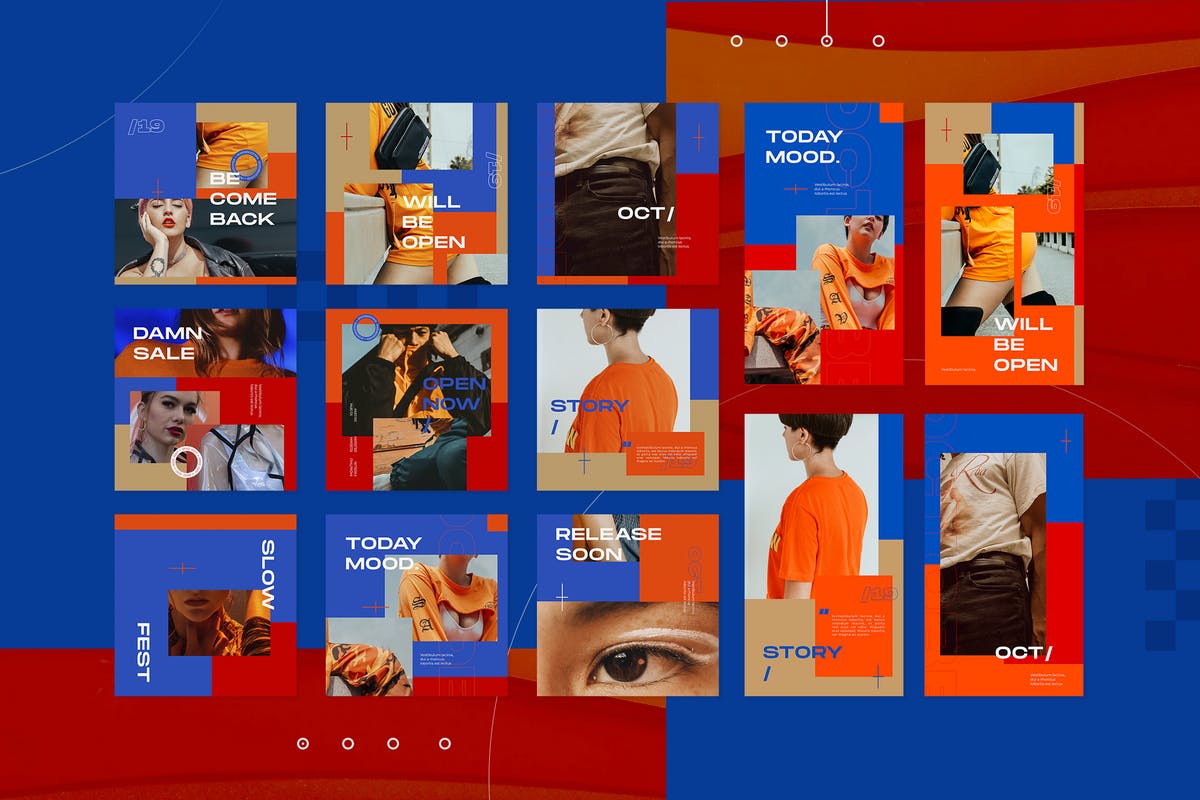 时尚美妆品牌适用的Instagram社交贴图设计模板素材库精选 Instagram Template插图(6)