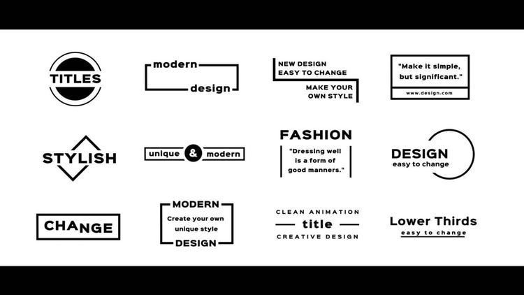 12个外观平滑且动画标题包时尚的素材库精选AE模板