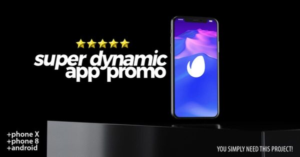 iPhone X/iPhone 8/Android 三合一APP UI演示动态样机素材库精选AE模板2 Super Dynamic App Promo