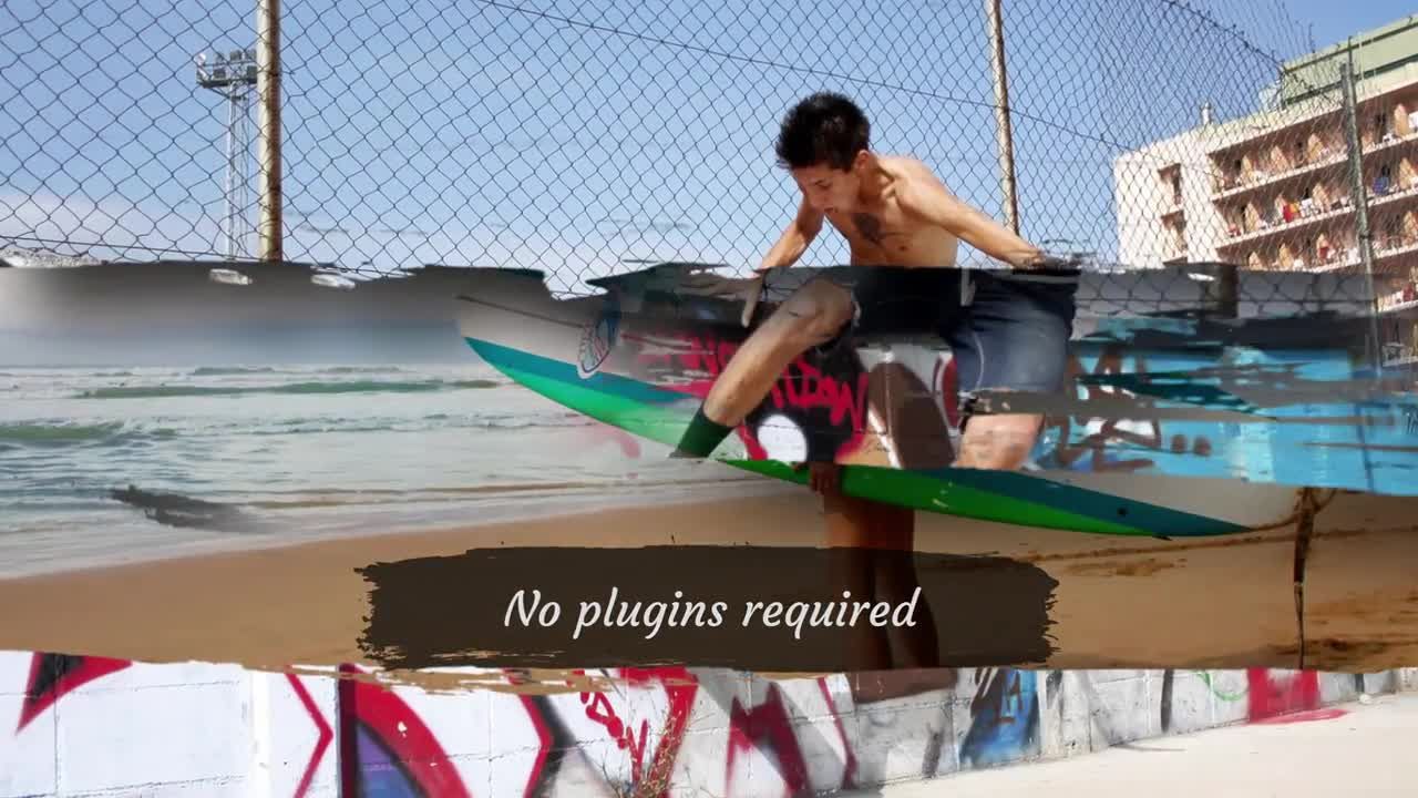 富有艺术感的照片幻灯片笔刷过渡动画素材库推荐PR模板