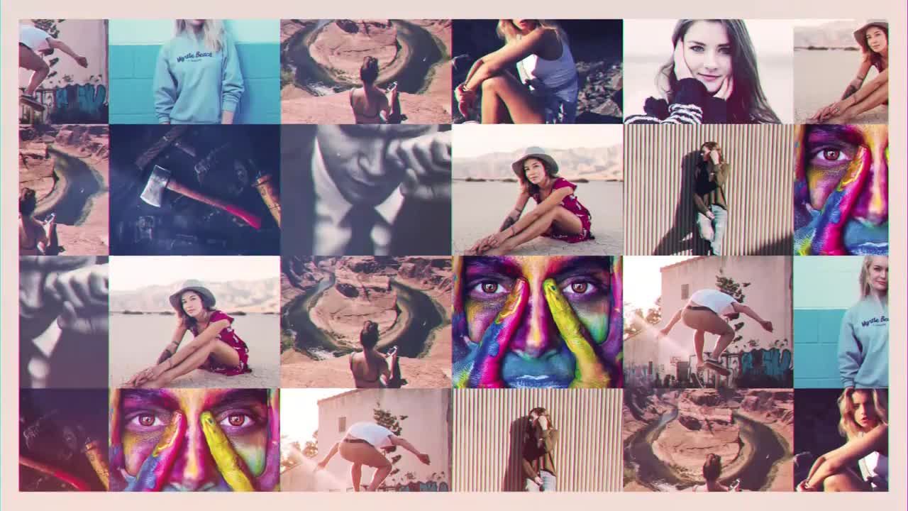 干净现代创意翻转和旋转展示徽标素材库精选AE模板