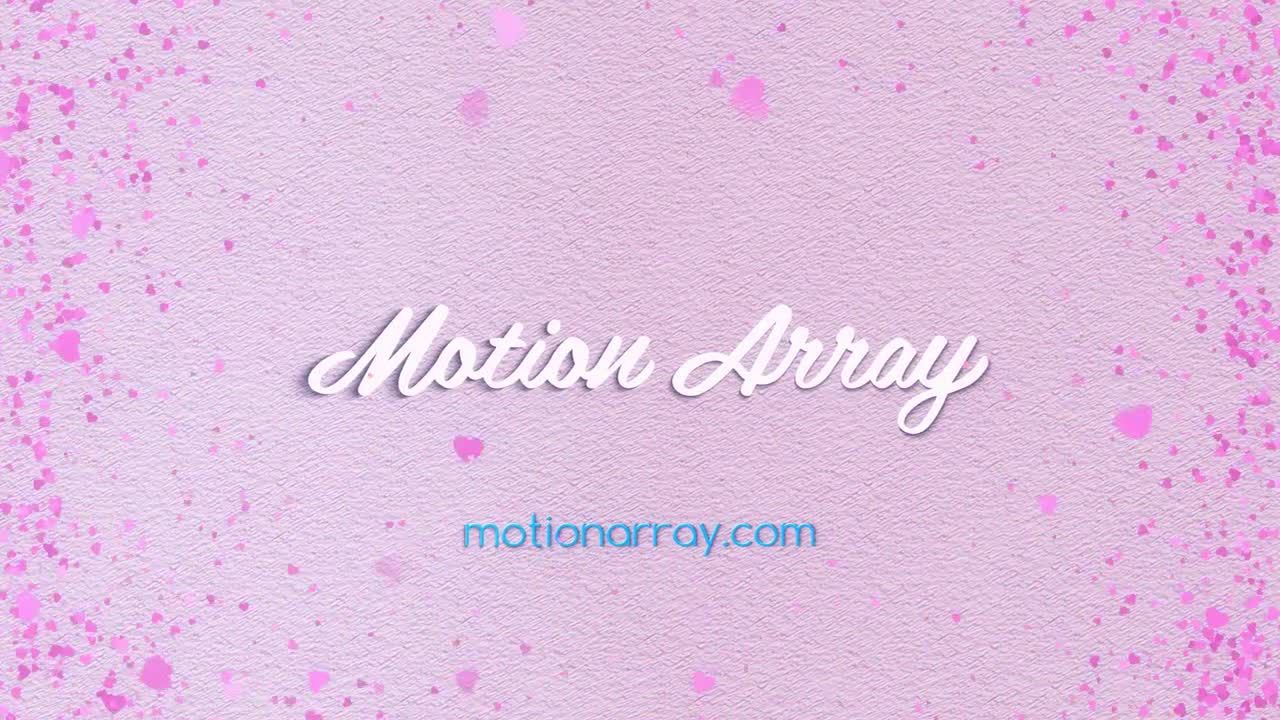 心徽标动态动画心形颗粒素材库精选AE模板