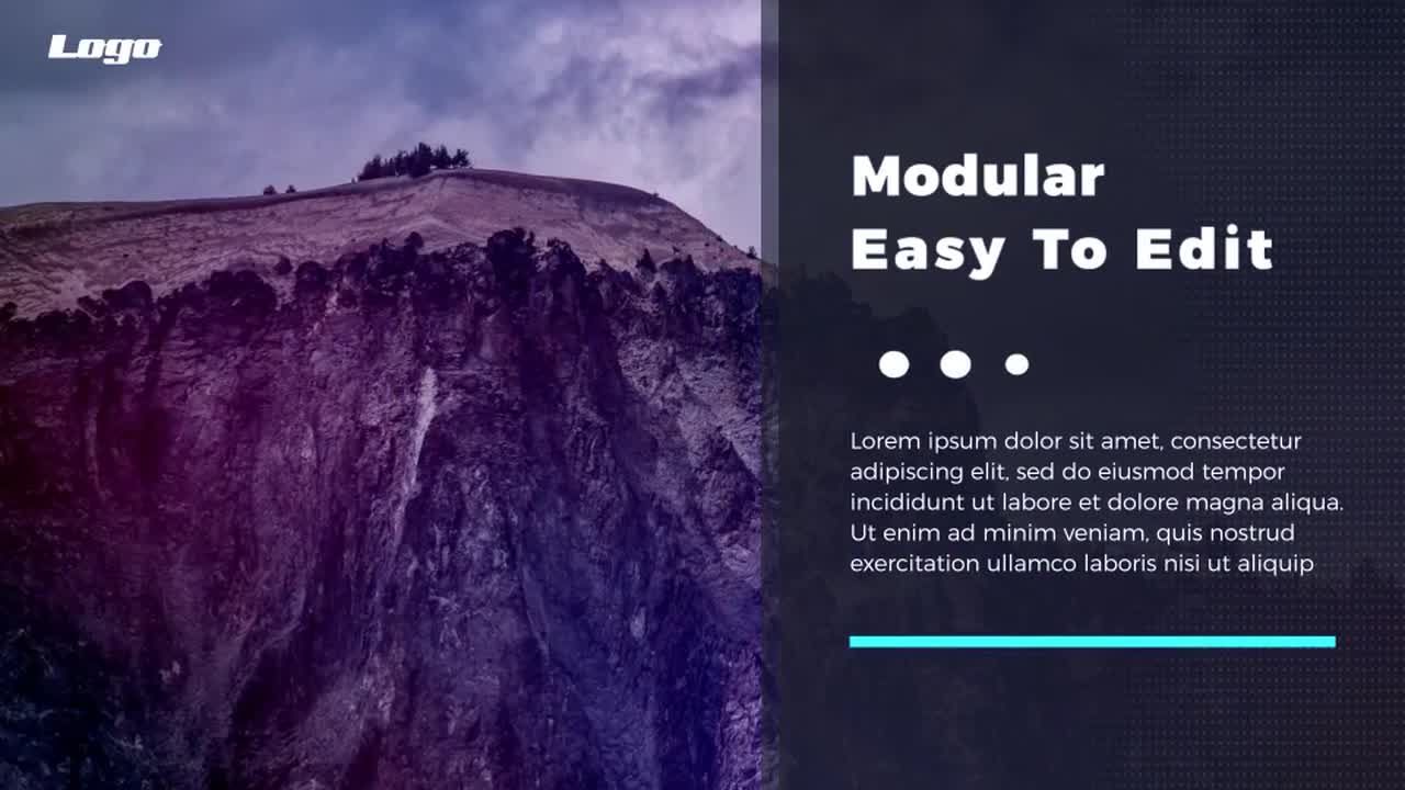 超现代的鼓舞人心的幻灯片素材库精选AE模板