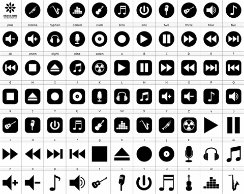 font bottons music font素材之家精选英文字体