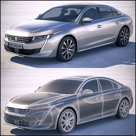 Peugeot 508 2019标志508汽车素材之家精选3D模型
