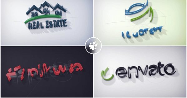 建筑房地产品牌Logo动画素材库精选AE模板 Architect Stroke Logo