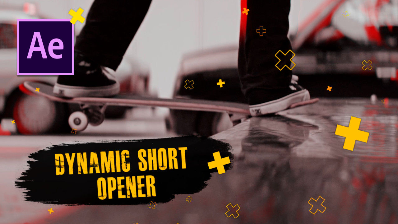 现代文本和动态故障元素宣传视频素材库精选AE模板