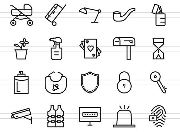 166个特色交通标志及符号线形图标插图(3)