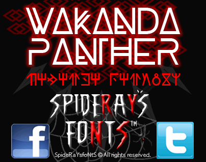 WAKANDA PANTHER font插图