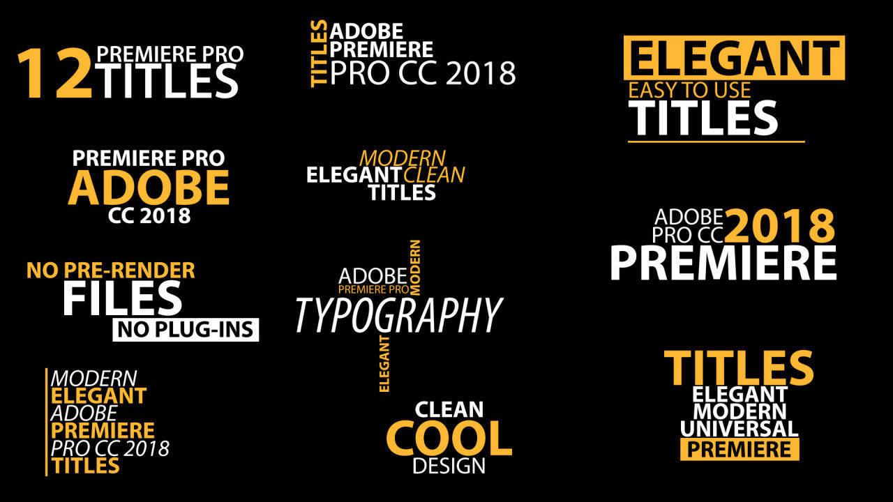 干净利落流畅视频标题素材库推荐PR模板