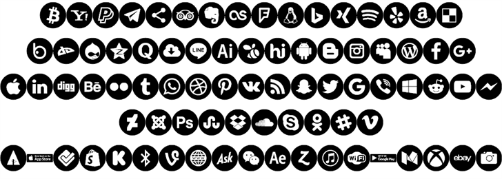 font 100 icons font插图1