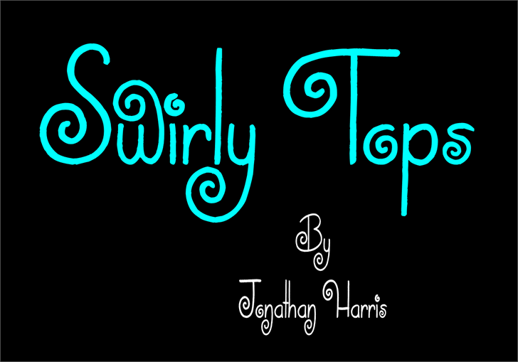 Swirly Tops font插图