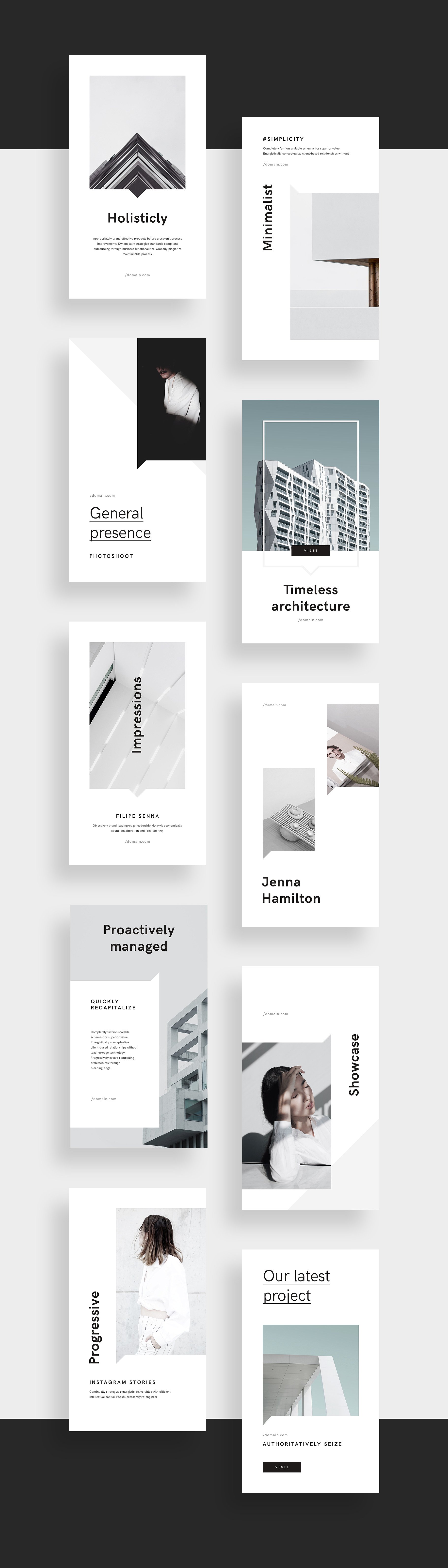 极简主义社交媒体文章贴图PSD模板素材库精选 Minimal PSD Social Media Pack插图(1)