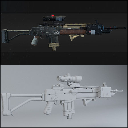 Weapon AR - Revision 5步枪素材之家精选3D模型