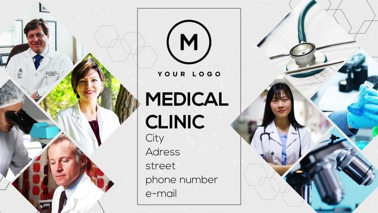 整洁优雅的医院宣传介绍素材库精选AE模板