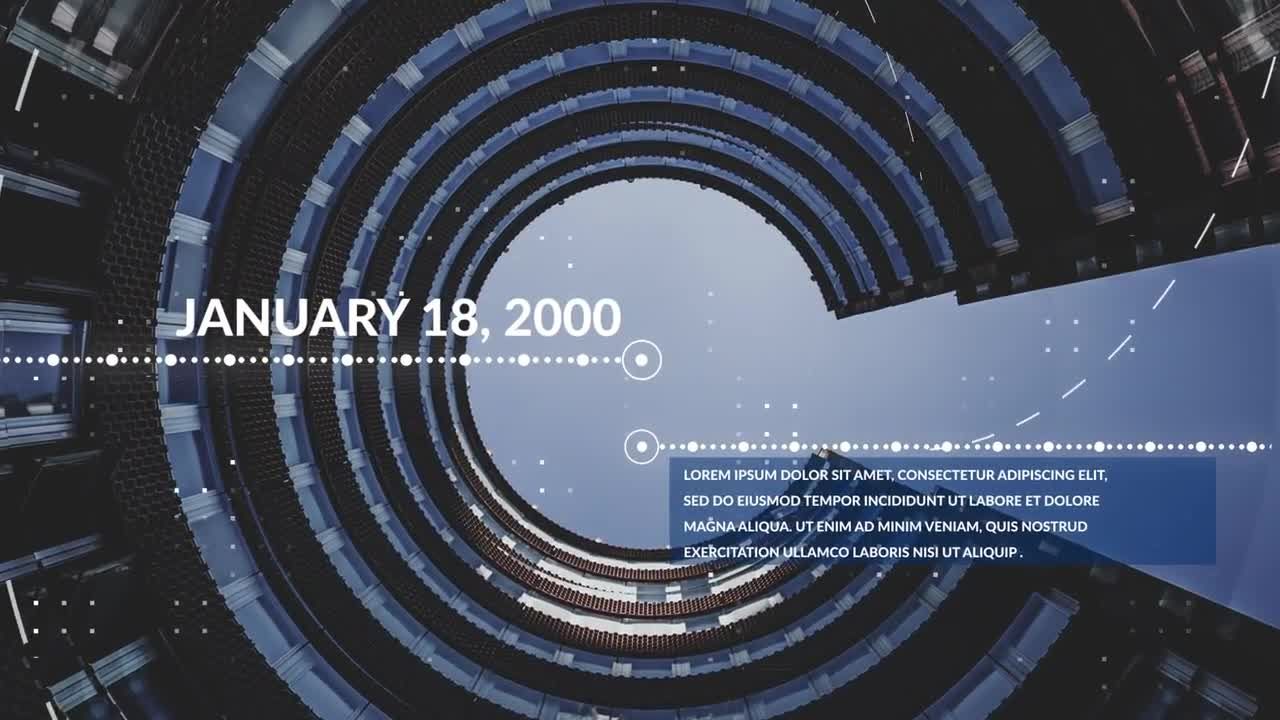 时尚优雅的时间轴幻灯片过渡效果素材库精选AE模板