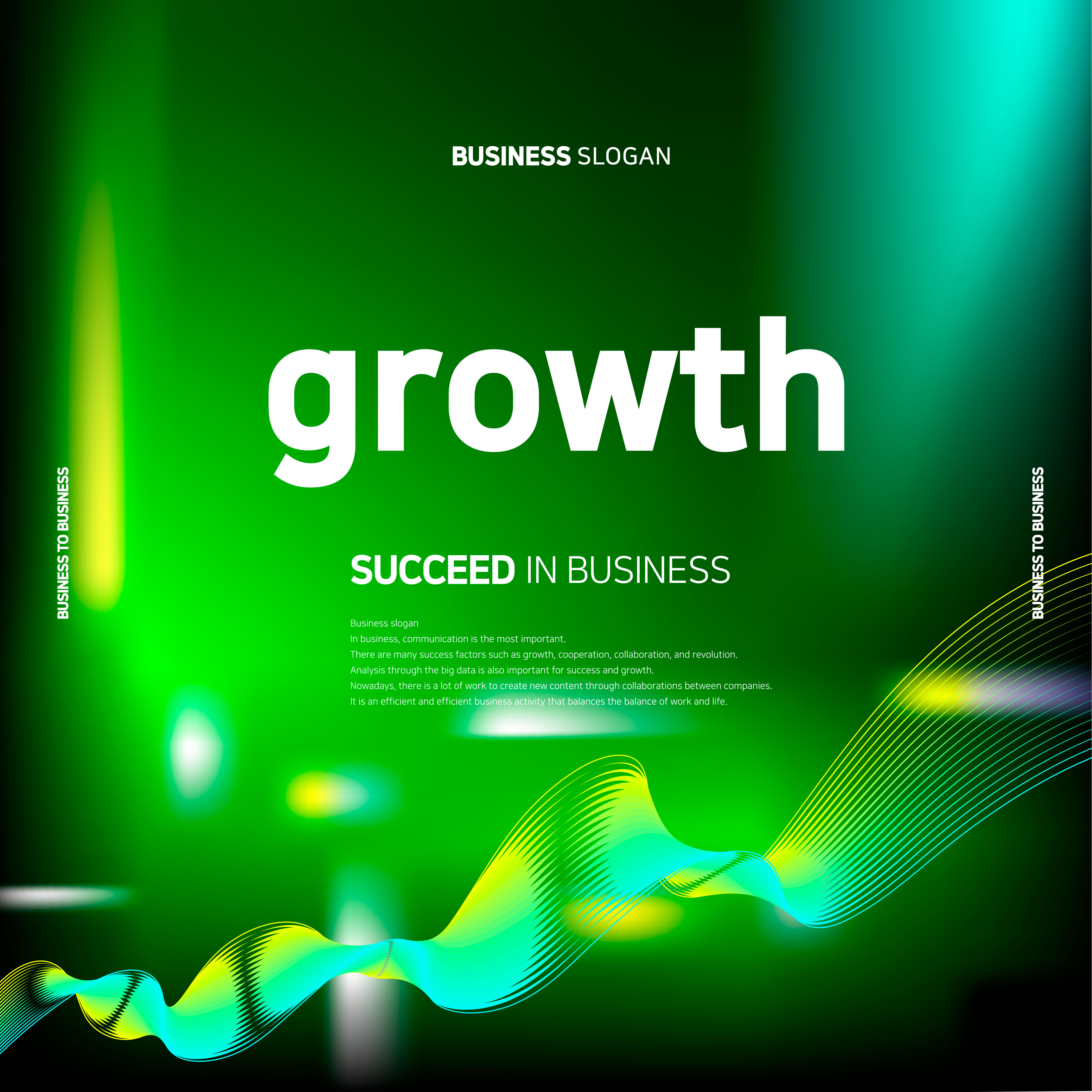 渐变彩色促销广告方形Banner模板套装[AI]插图