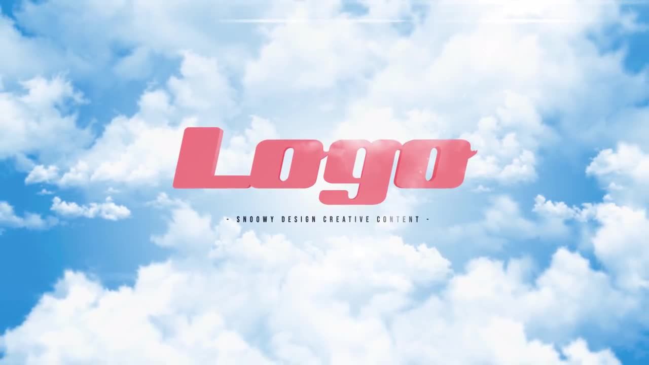 天空白云徽标动画显示素材库精选AE模板