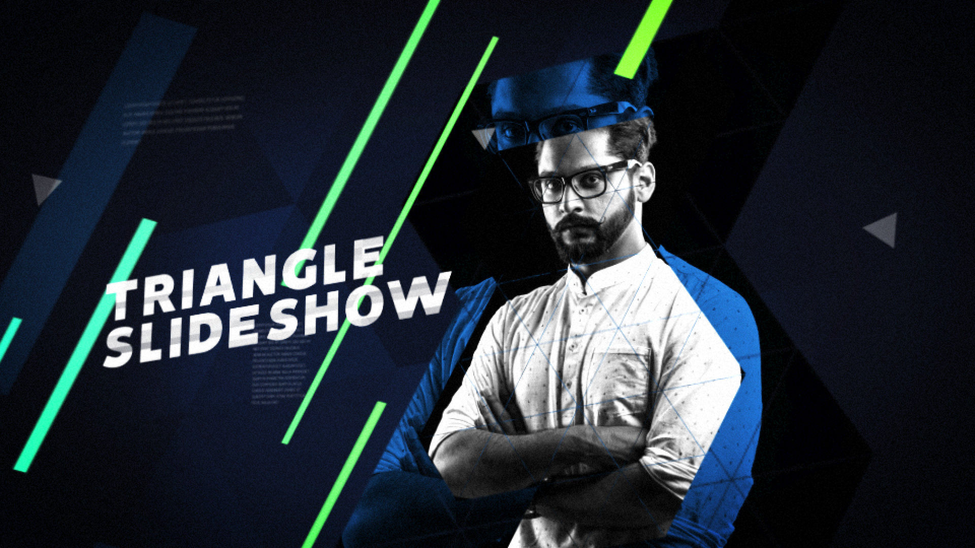 三角形幻灯片介绍素材库精选AE模板