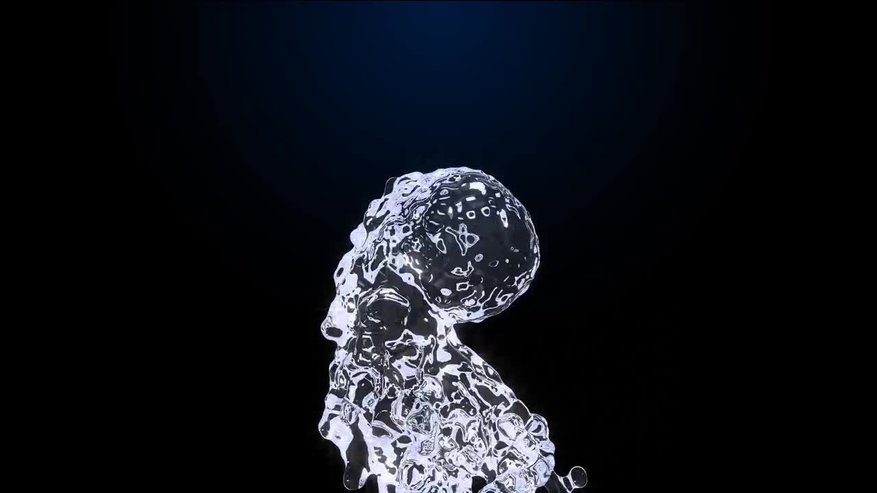 广告水滴飞溅徽标显示素材库精选AE模板