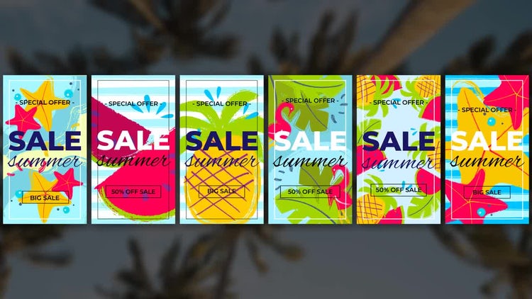 夏日活力时尚动画素材库精选AE模板