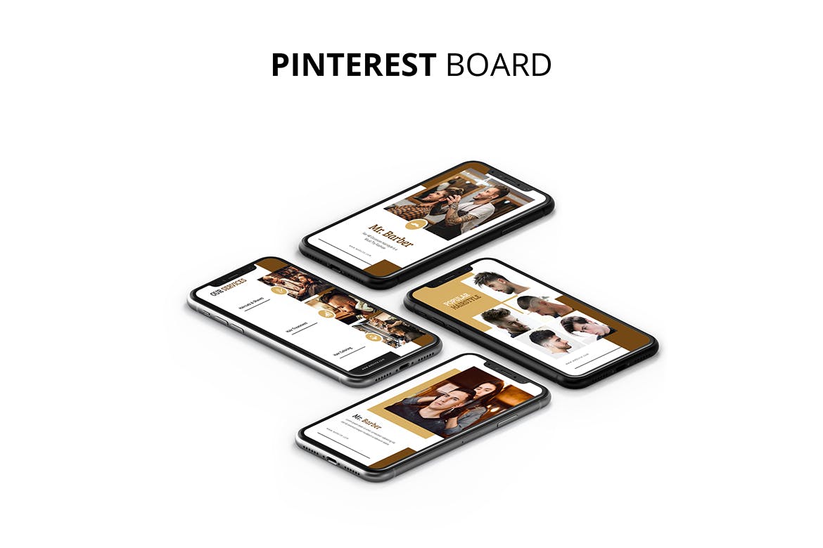 发型设计工作室社交推广设计素材包 Mr Barber Barbershop Social Media Kit插图(7)