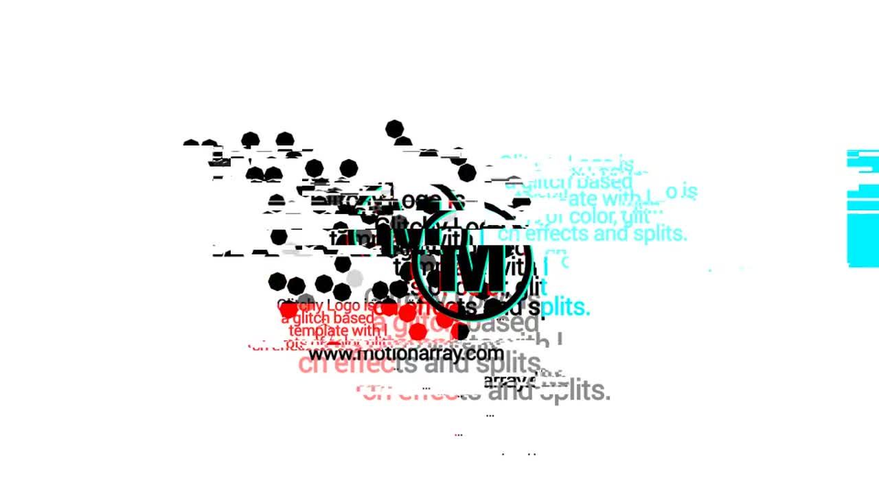 动画故障和扭曲效果的Glitchy徽标显示素材库精选AE模板
