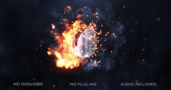 火焰粒子动画特效Logo设计演示素材库精选AE模板 Fireswirl Logo